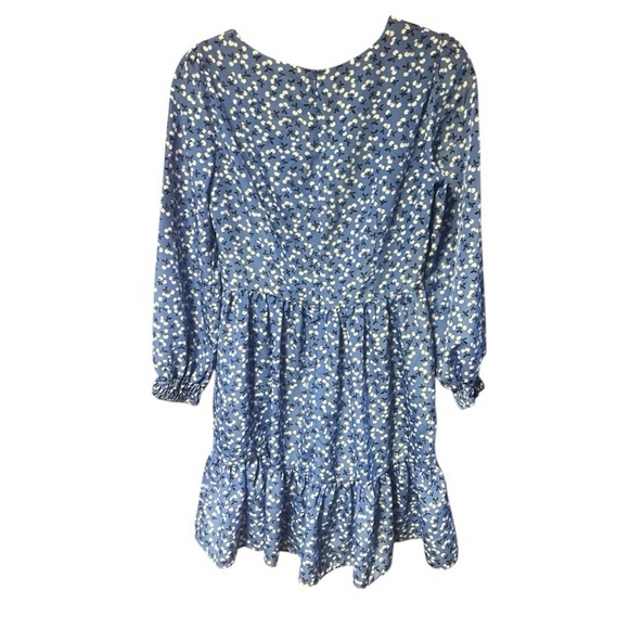 Eliza J Surplice Neck Floral Long Sleeve Fit And Flare Dress - Picture 3 of 6